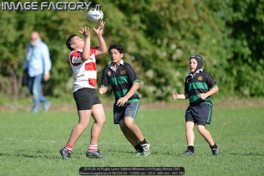 2015-05-16 Rugby Lyons Settimo Milanese U14-Rugby Monza 1001